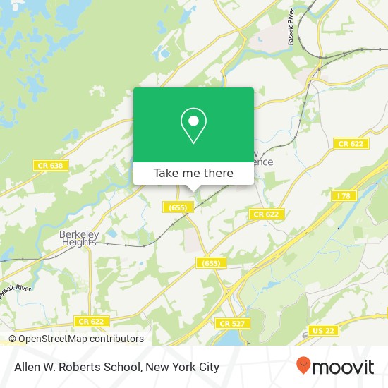 Mapa de Allen W. Roberts School