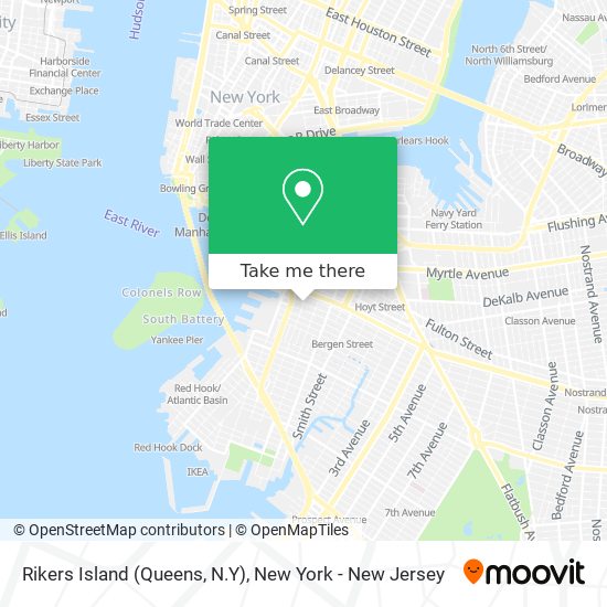 Mapa de Rikers Island (Queens, N.Y)