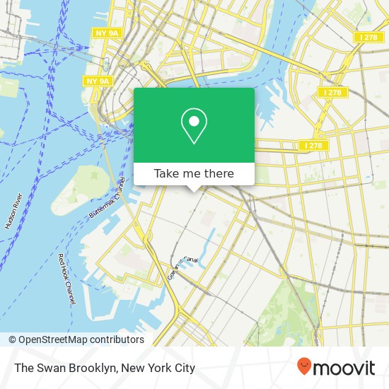 Mapa de The Swan Brooklyn