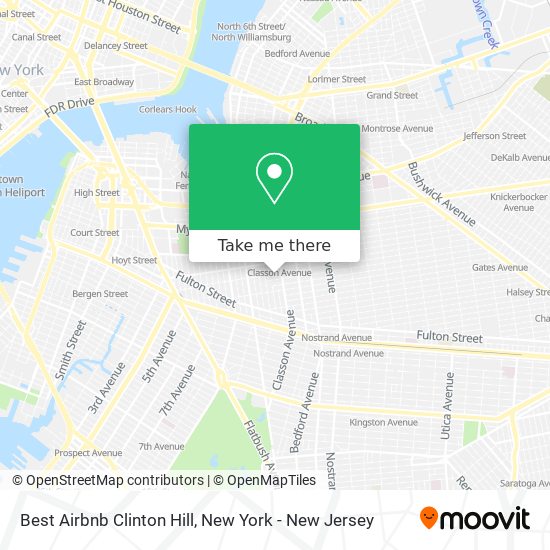 Best Airbnb Clinton Hill map