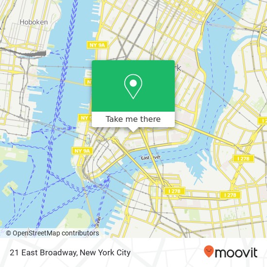 Mapa de 21 East Broadway