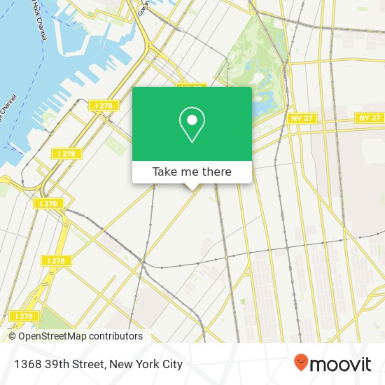 Mapa de 1368 39th Street