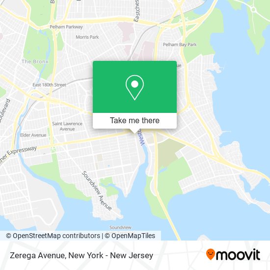 Zerega Avenue map