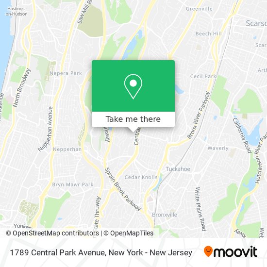 Mapa de 1789 Central Park Avenue