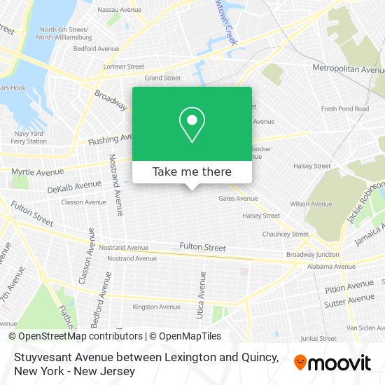 Stuyvesant Avenue between Lexington and Quincy map
