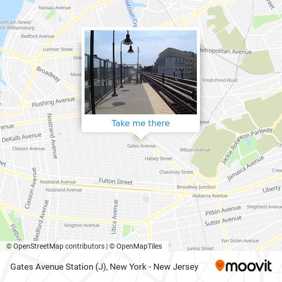 Gates Avenue Station (J) map