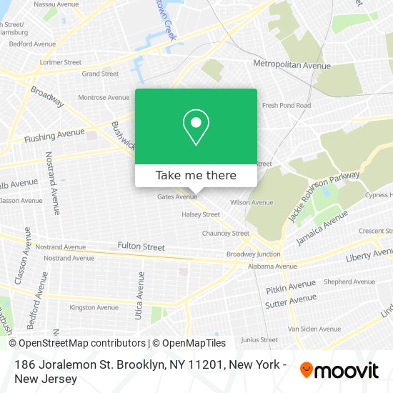 Mapa de 186 Joralemon St. Brooklyn,  NY 11201