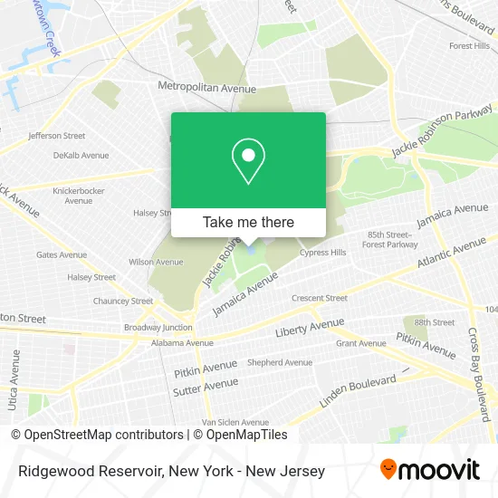 Ridgewood Reservoir map