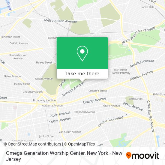 Omega Generation Worship Center map