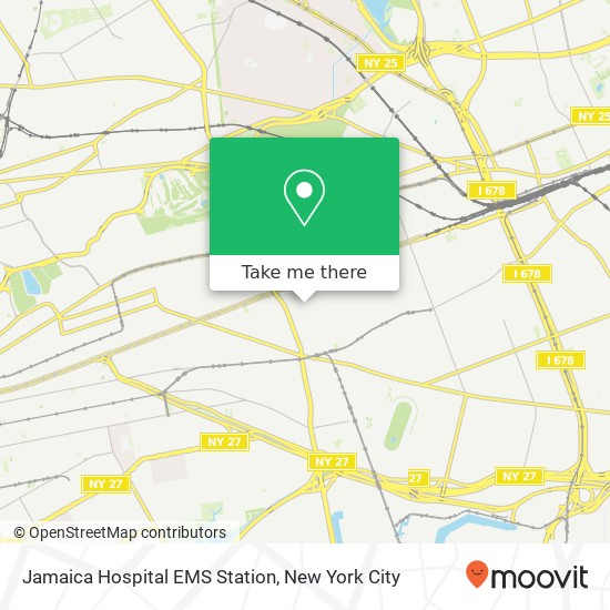 Jamaica Hospital EMS Station map