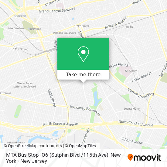 Mapa de MTA Bus Stop -Q6 (Sutphin Blvd /115th Ave)