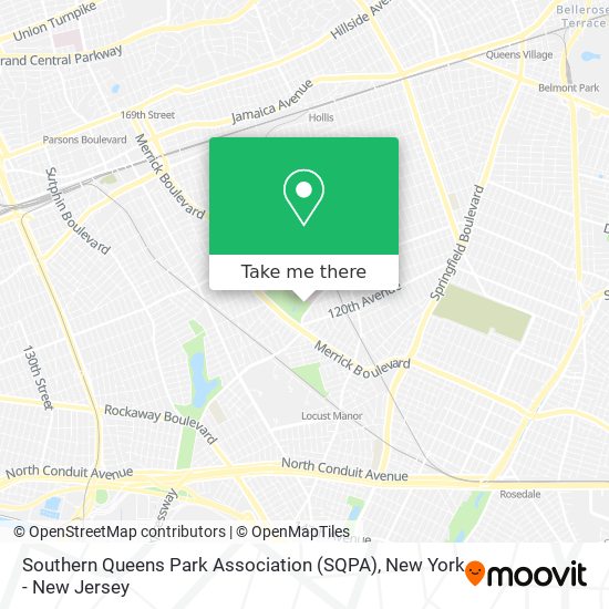 Mapa de Southern Queens Park Association (SQPA)