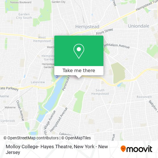 Molloy College- Hayes Theatre map