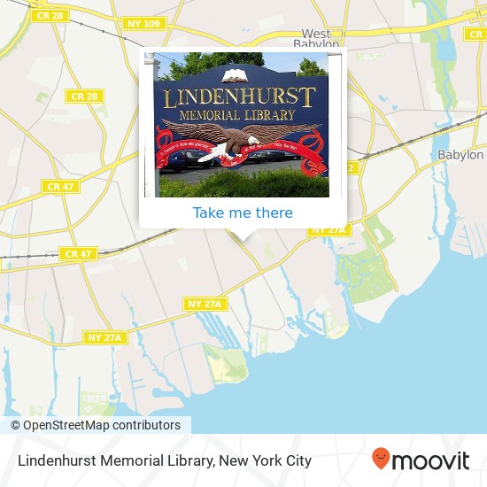 Lindenhurst Memorial Library map