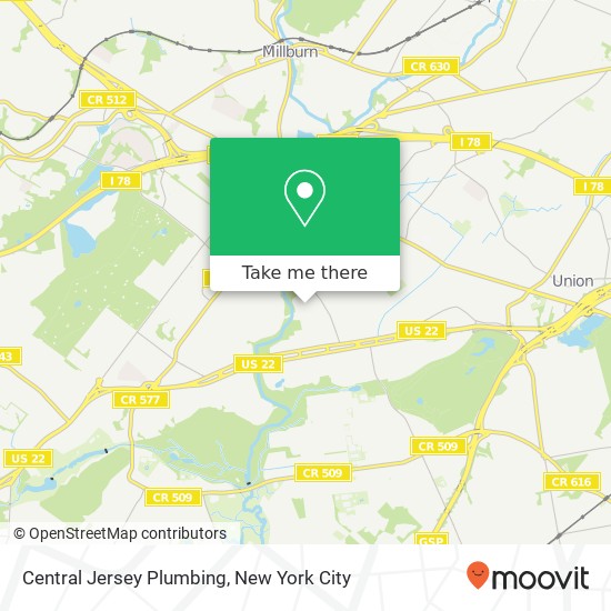 Central Jersey Plumbing map