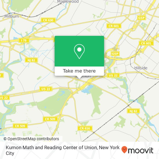 Mapa de Kumon Math and Reading Center of Union