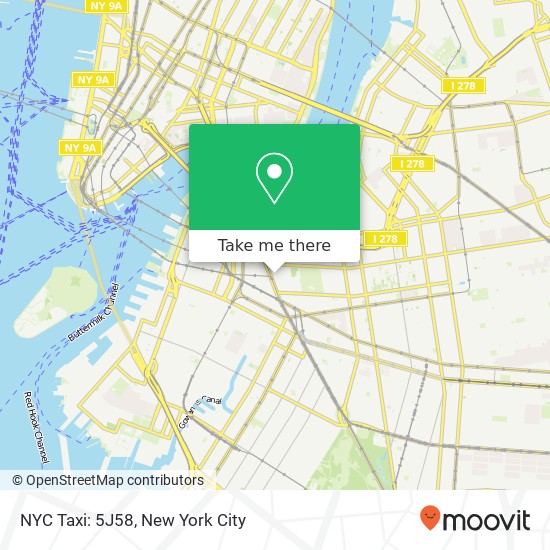 NYC Taxi: 5J58 map