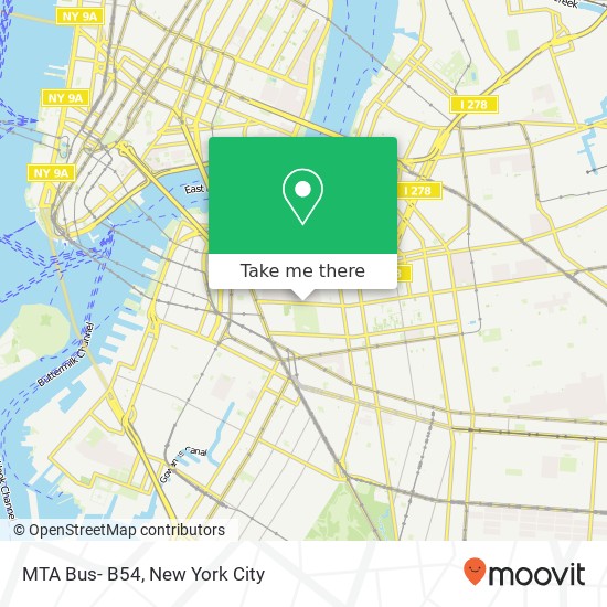 Mapa de MTA Bus- B54