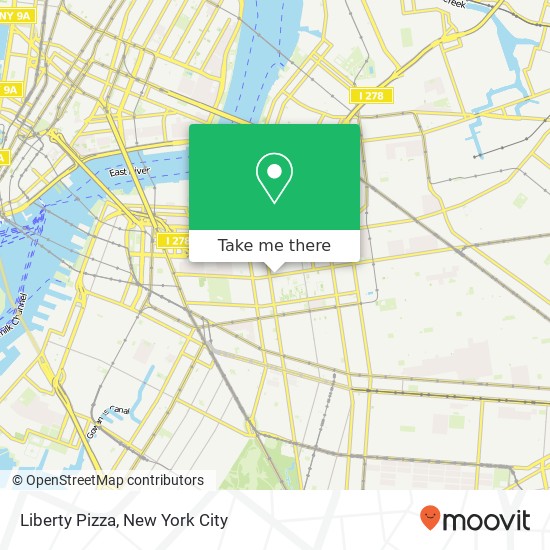 Liberty Pizza map