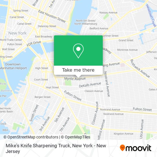 Mike's Knife Sharpening Truck map