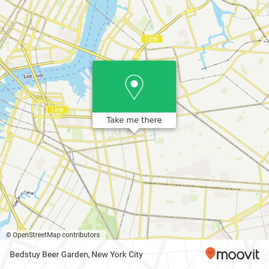 Mapa de Bedstuy Beer Garden