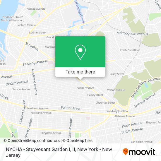 Mapa de NYCHA - Stuyvesant Garden I, II