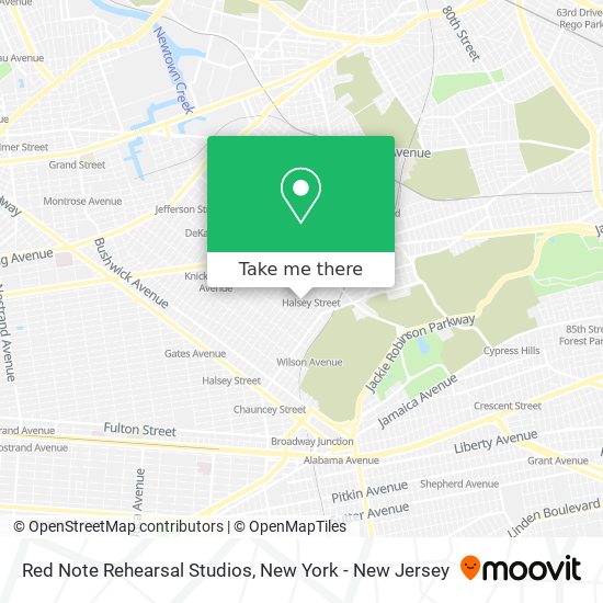 Red Note Rehearsal Studios map