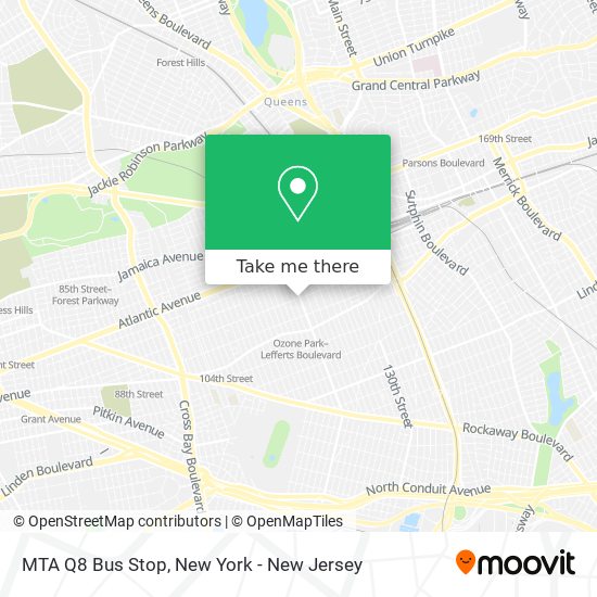 Mapa de MTA Q8 Bus Stop