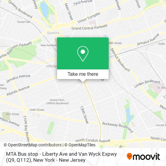 MTA Bus stop - Liberty Ave and Van Wyck Expwy (Q9, Q112) map