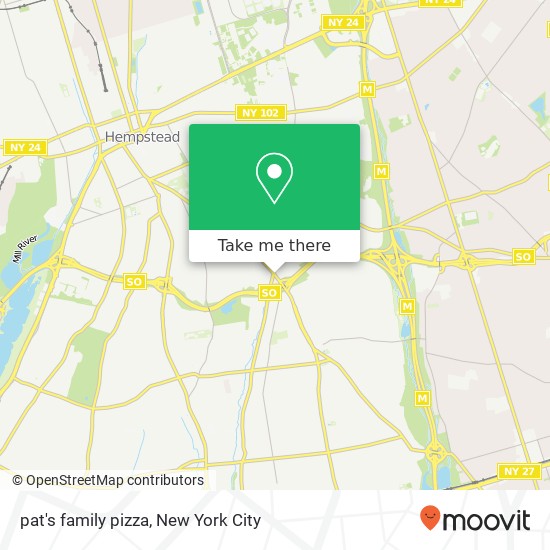 Mapa de pat's family pizza