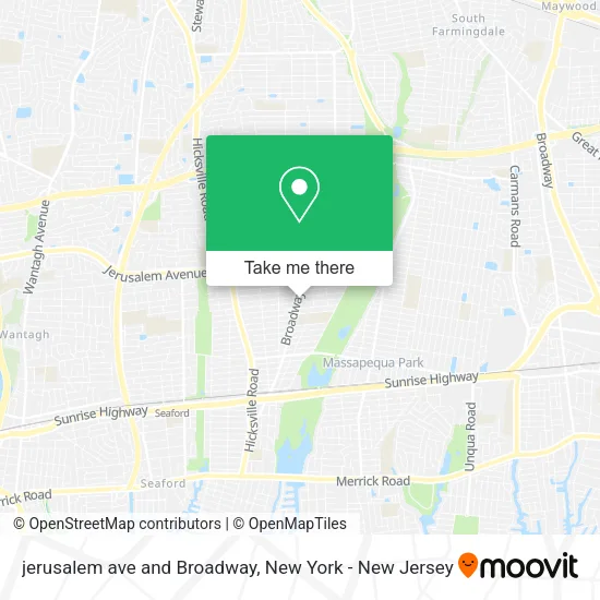 jerusalem ave and Broadway map