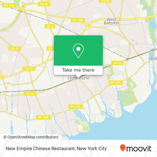 Mapa de New Empire Chinese Restaurant