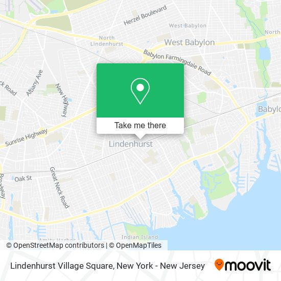 Lindenhurst Village Square map