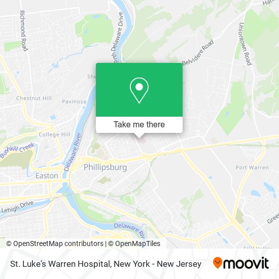 St. Luke's Warren Hospital map