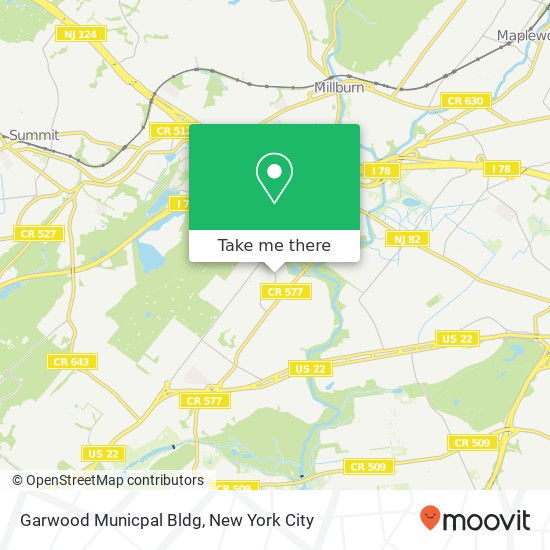 Garwood Municpal Bldg map