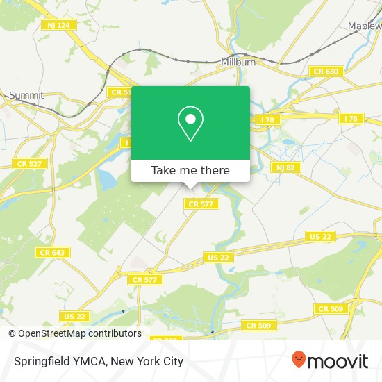 Springfield YMCA map