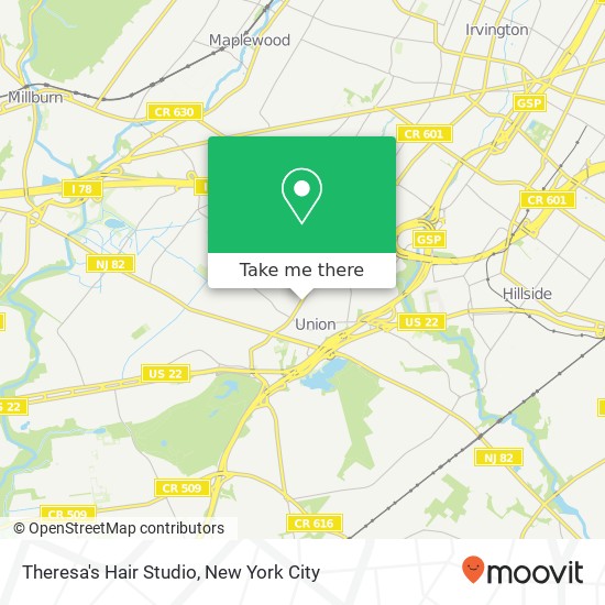 Mapa de Theresa's Hair Studio