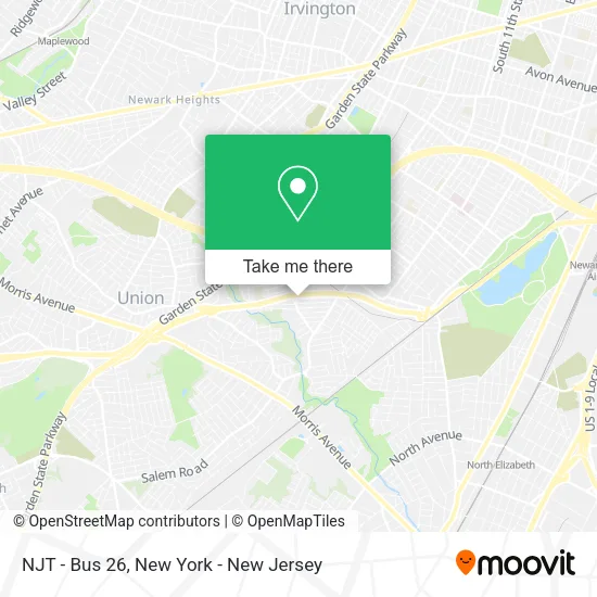NJT - Bus 26 map