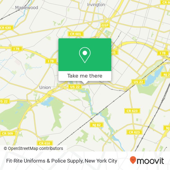 Fit-Rite Uniforms & Police Supply map