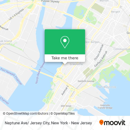 Neptune Ave/ Jersey City map