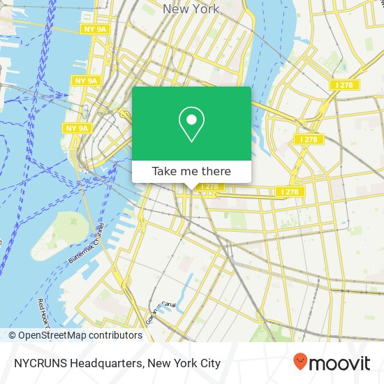 Mapa de NYCRUNS Headquarters