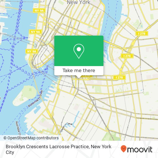 Mapa de Brooklyn Crescents Lacrosse Practice