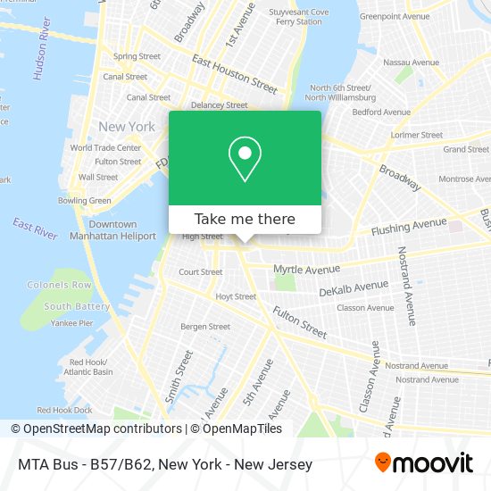 MTA Bus - B57/B62 map
