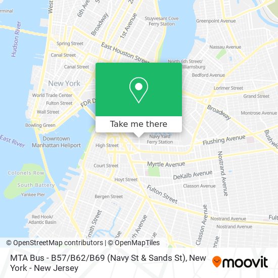 MTA Bus - B57 / B62 / B69 (Navy St & Sands St) map