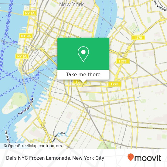 Del's NYC Frozen Lemonade map