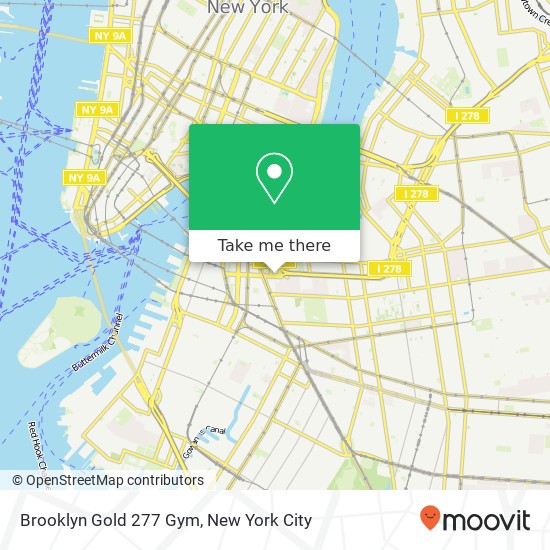 Mapa de Brooklyn Gold 277 Gym