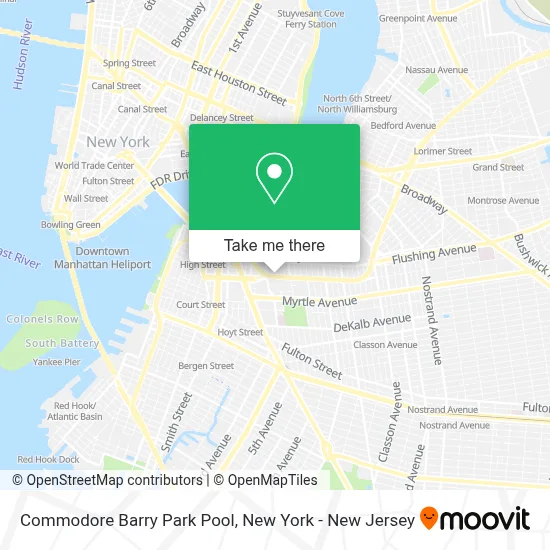 Commodore Barry Park Pool map