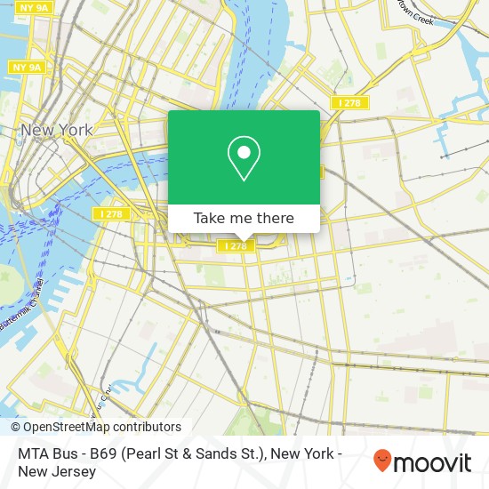 Mapa de MTA Bus - B69 (Pearl St & Sands St.)