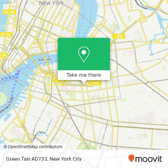 Mapa de Green Taxi AD733