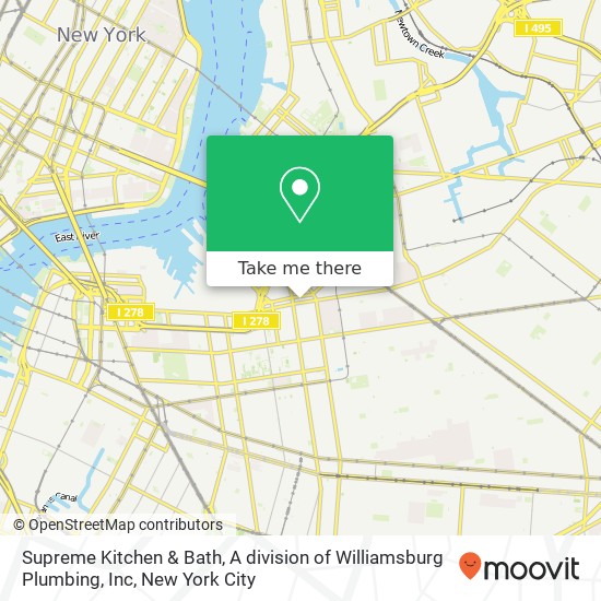 Mapa de Supreme Kitchen & Bath, A division of Williamsburg Plumbing, Inc